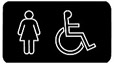 Washroom Sign for Double Man or Woman plus Wheelchair