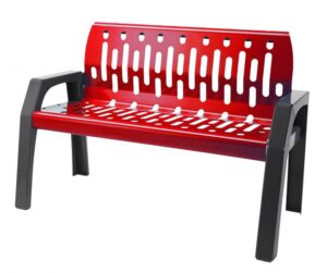 Frost 2040-Red Stream 4′ Steel Bench