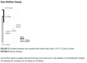 DraftSeal DS136A-2, DS136C-2, DS136D-2, DS136G-2 Sweep