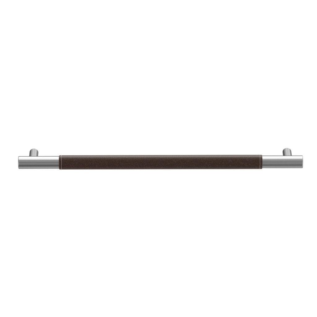 Standard Metal Hardware Leather Wrap Push Bar And Round Ends (D625)