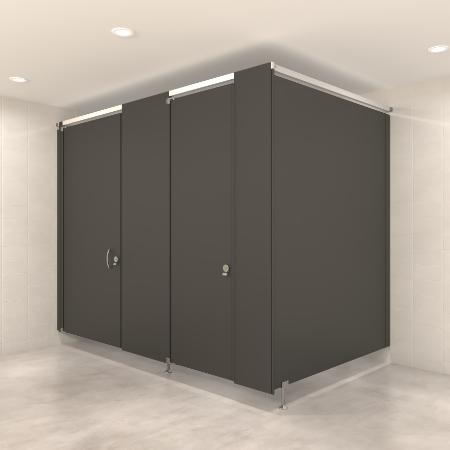 Hadrian Pedestal Mounted Powder Coated Toilet Partitions - Allmar Inc.