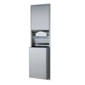 Bobrick Recessed Convertible Paper Towel Dispenser & Waste Receptacle