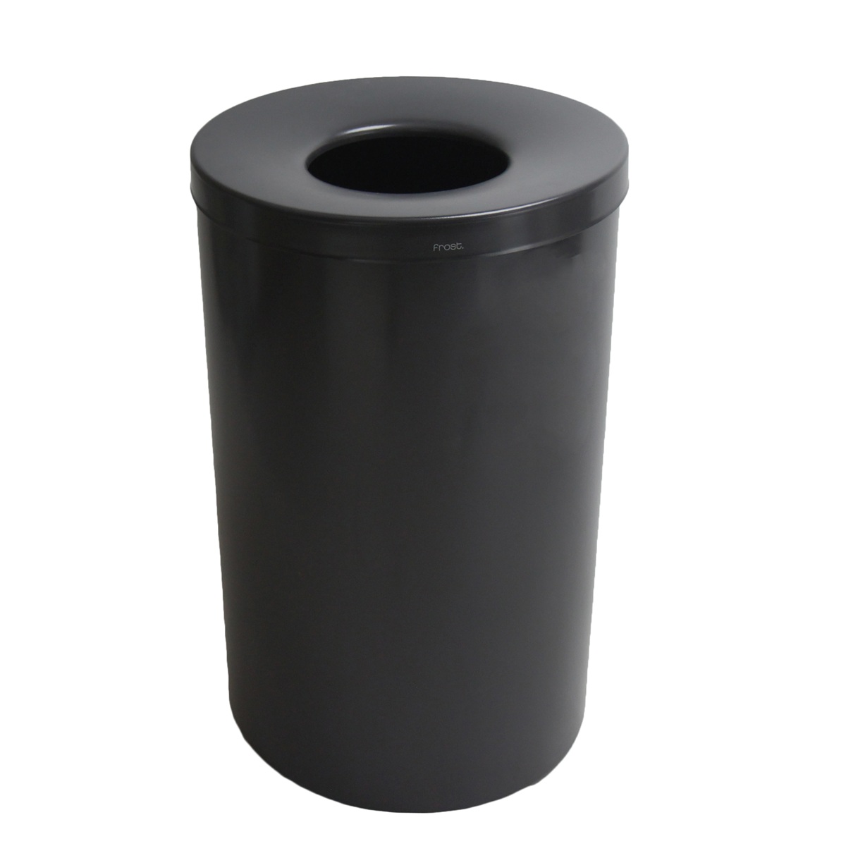 Frost Matte Black Lobby Waste Receptacle