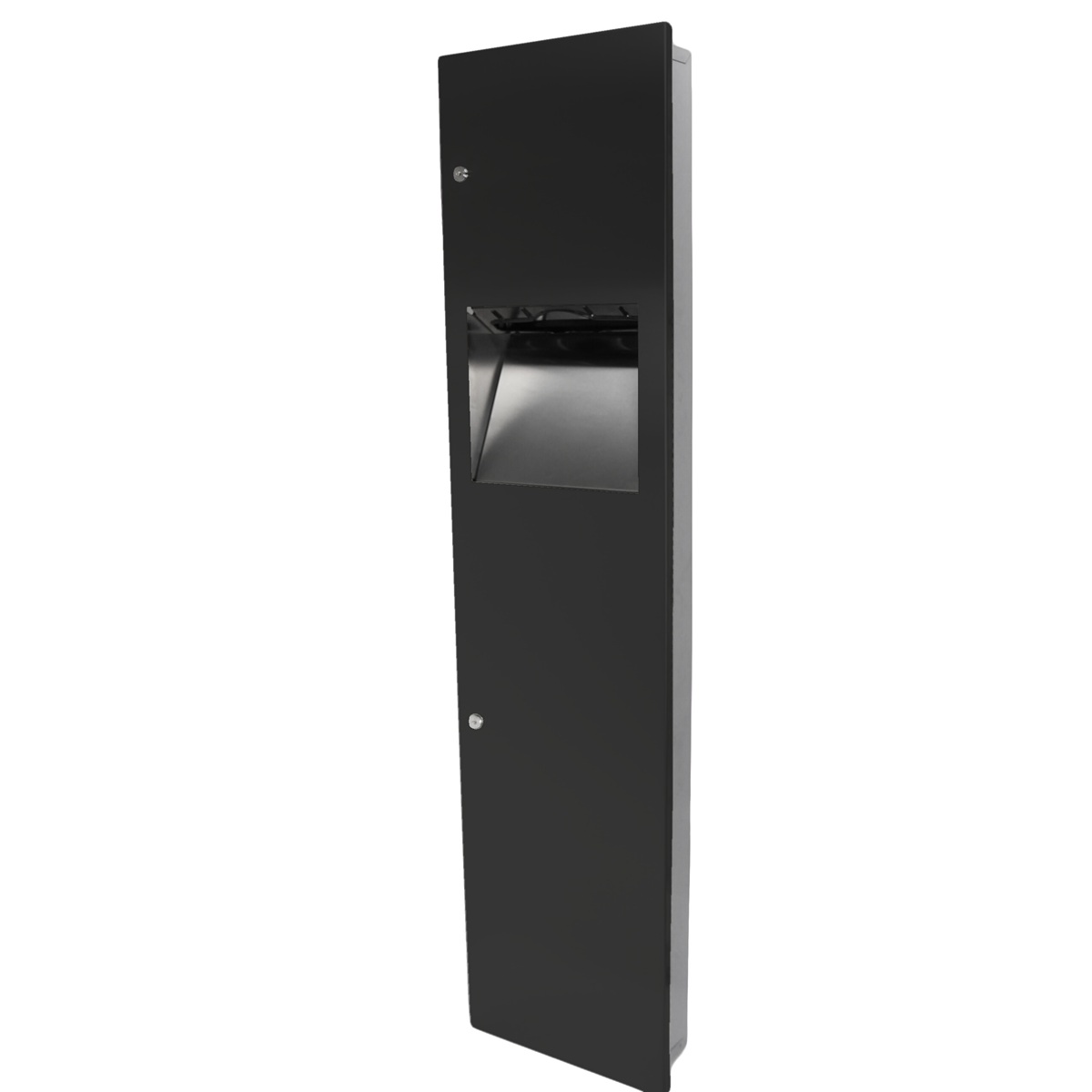 Frost Matte Black Stainless Steel Recessed Combination Dispenser & Waste Disposal Unit