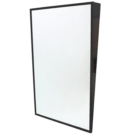 Frost Matte Black Fixed Tilt Solid Frame Mirror