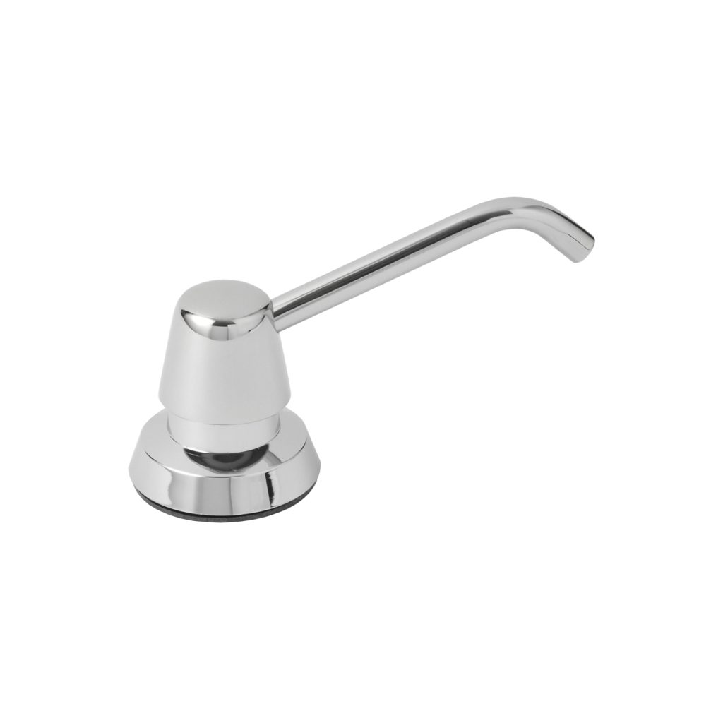 Bobrick B-822 Counter-Mounted Manual Top-Fill Liquid Soap Dispenser, 4" Spout, Polished Finish