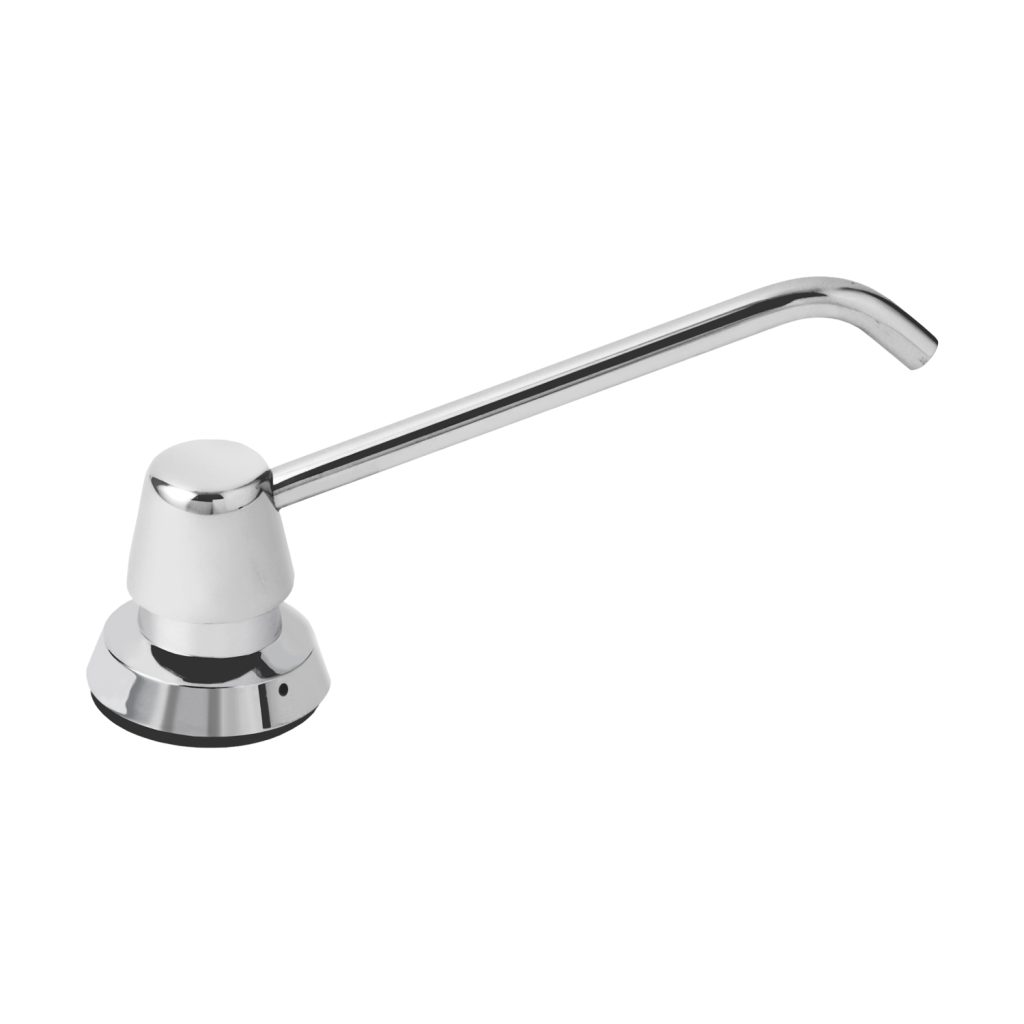 Bobrick B-8226 Counter-Mounted Manual Top-Fill Liquid Soap Dispenser, 6" Spout, Polished Finish