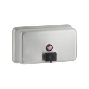 Bobrick B-2112 ClassicSeries® Satin Finish Surface-Mounted Horizontal Manual Liquid Soap Dispenser