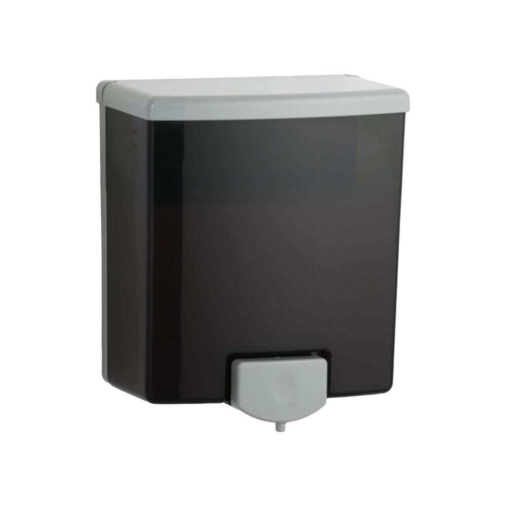 Bobrick B-40 Two-tone Black & Grey Surface-Mounted Manual Liquid Soap Dispenser