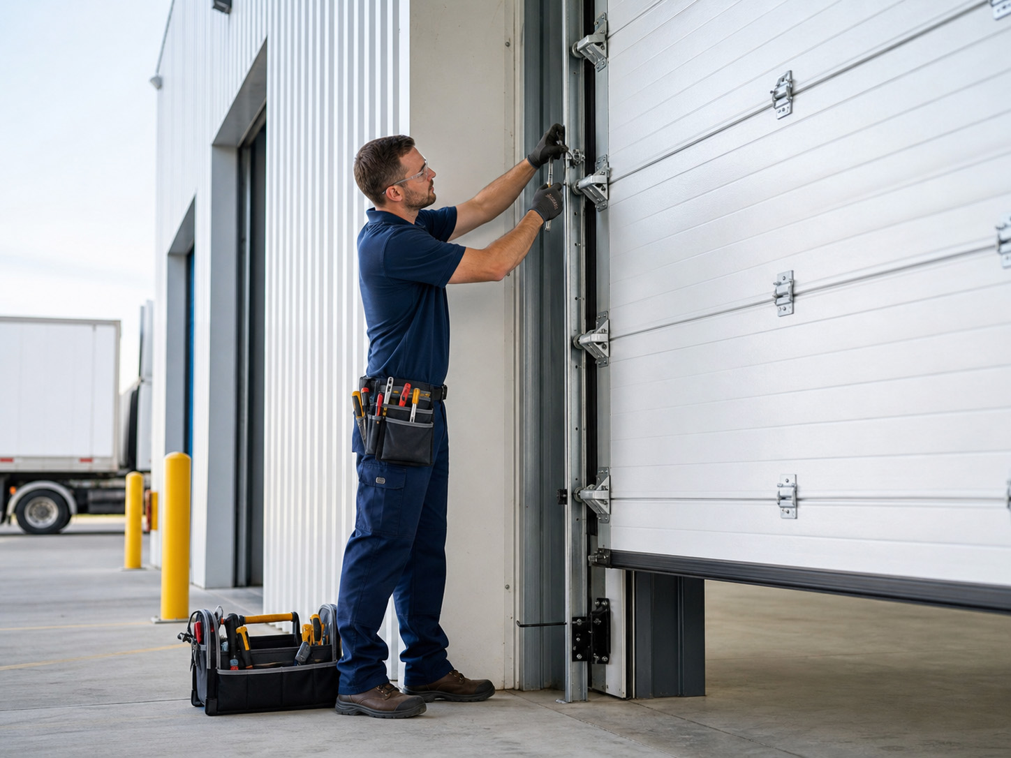 Commercial garage door service and installation support
