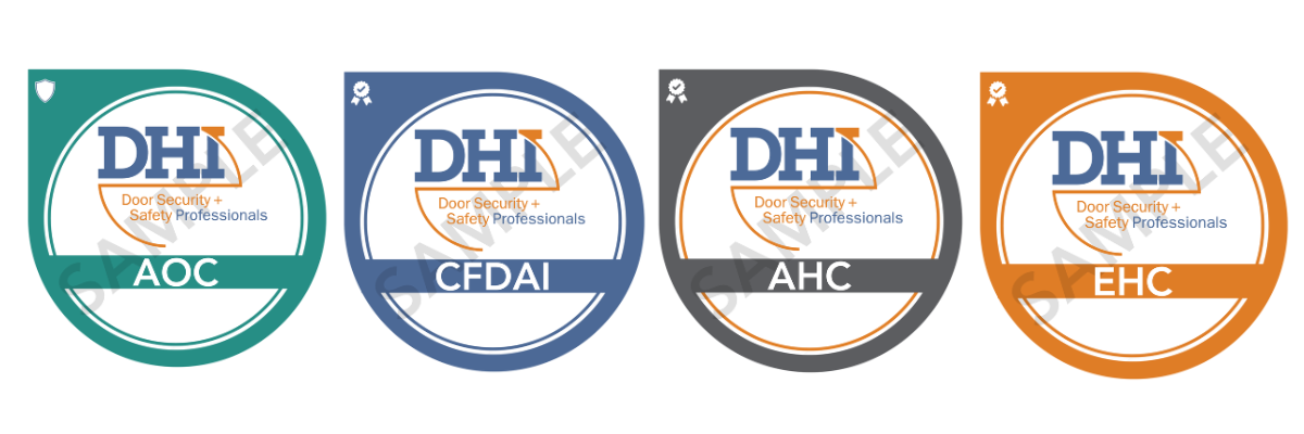 Door and Hardware Institute credentials and certifications